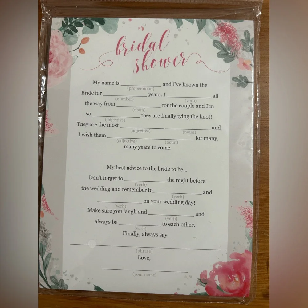 Bridal Shower card set and love banner